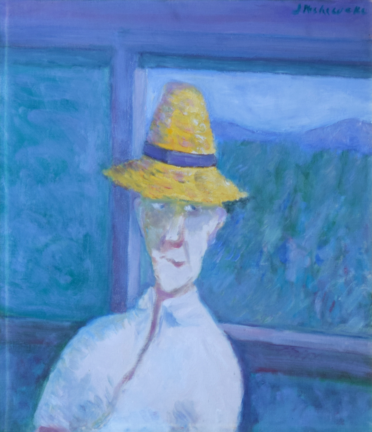 帽子を被った男性の絵