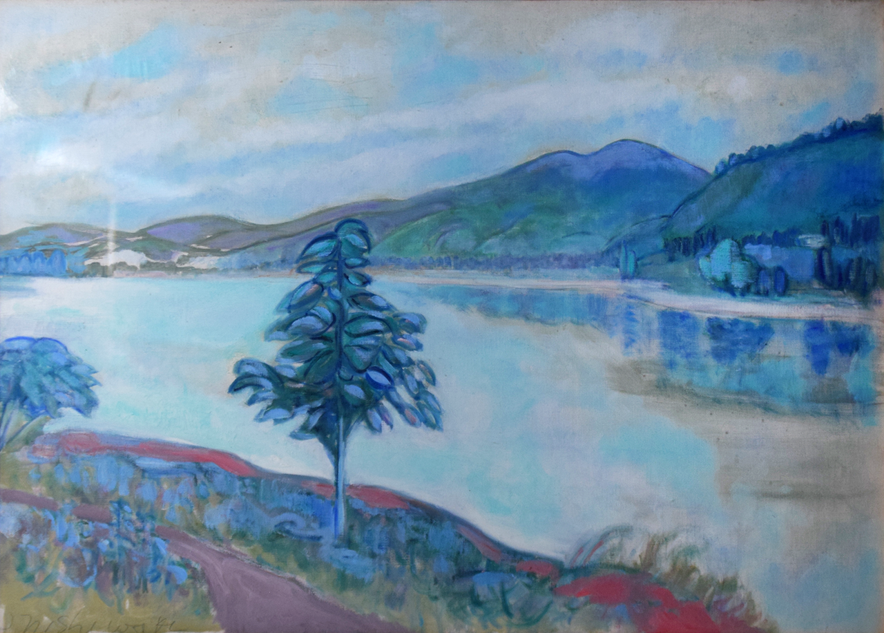 信濃川を描いた風景画